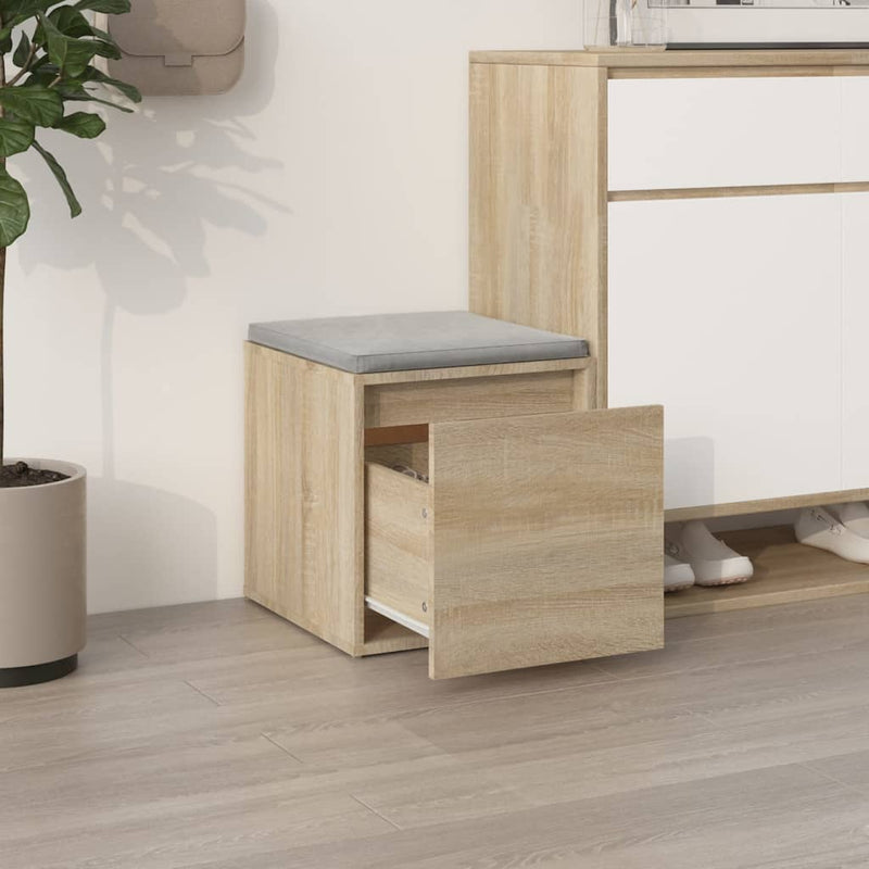 Afbeelding laden in galerijviewer, VidaXL Opbergbox met lade 40,5x40x40 cm bewerkt hout sonoma eikenkleur