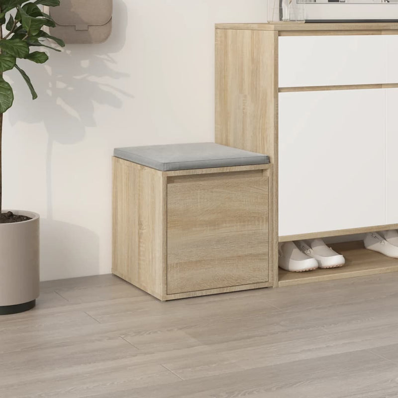 Afbeelding laden in galerijviewer, VidaXL Opbergbox met lade 40,5x40x40 cm bewerkt hout sonoma eikenkleur