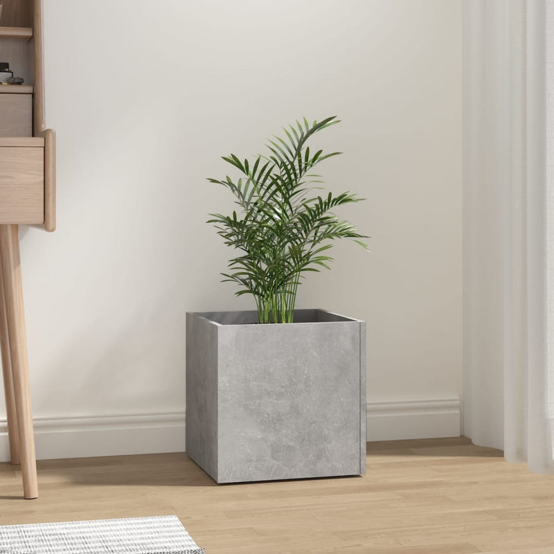 Load image into Gallery viewer, Vidaxl plantenbak 40x40x40 cm bewerkt hout betongrijs
