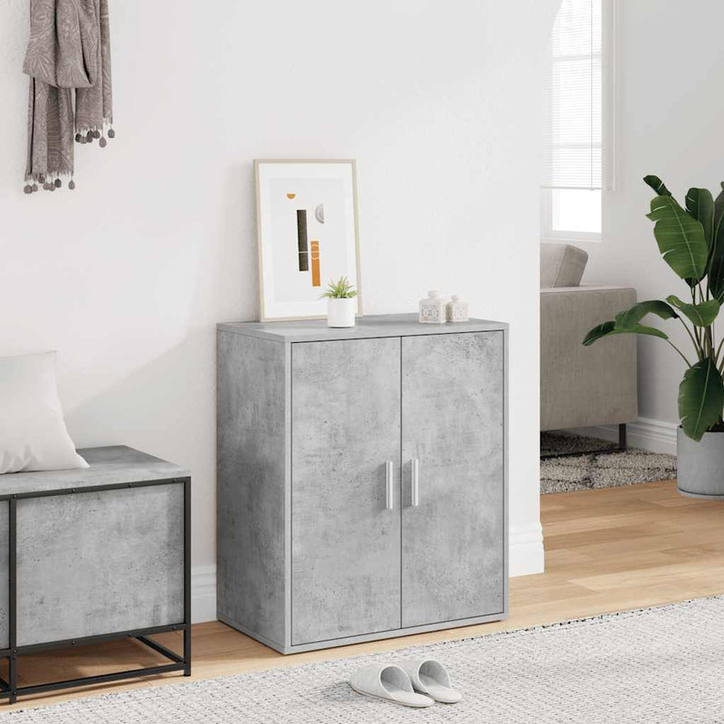 Load image into Gallery viewer, Vidaxl schoenenkast 60x35x70 cm bewerkt hout betongrijs