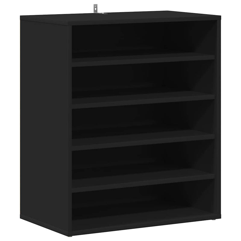 Load image into Gallery viewer, Vidaxl schoenenkast 60x35x70 cm bewerkt hout zwart