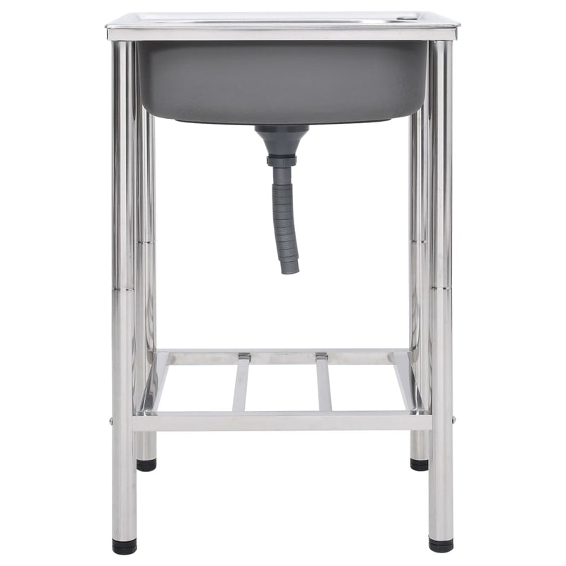 Load image into Gallery viewer, Vidaxl campinggootsteen enkele bak roestvrij staal