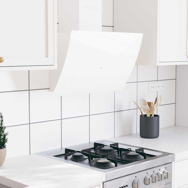 Load image into Gallery viewer, Vidaxl wandafzuigkap 60 cm staal en gehard glas wit