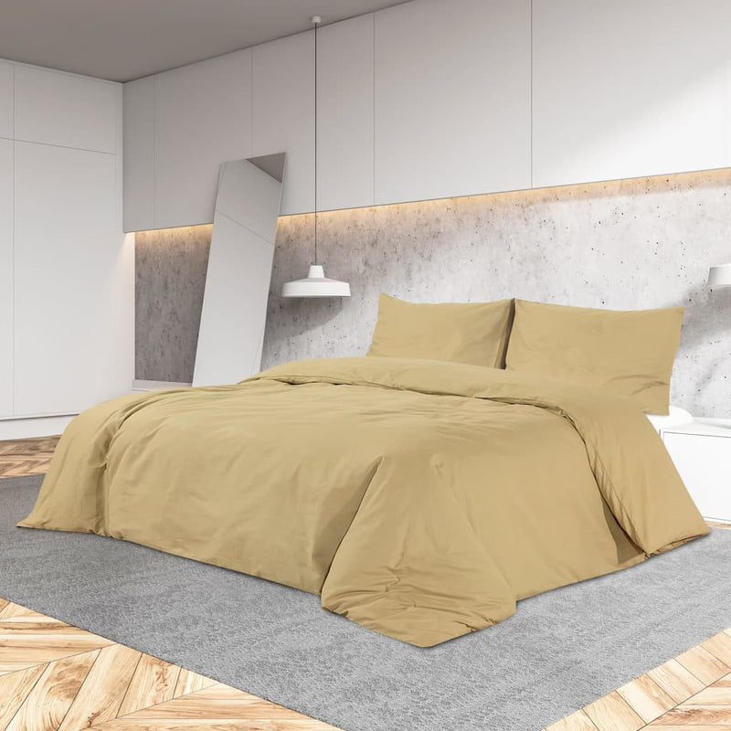 Load image into Gallery viewer, Vidaxl dekbedovertrekset lichtgewicht 140x200 cm microvezel taupe