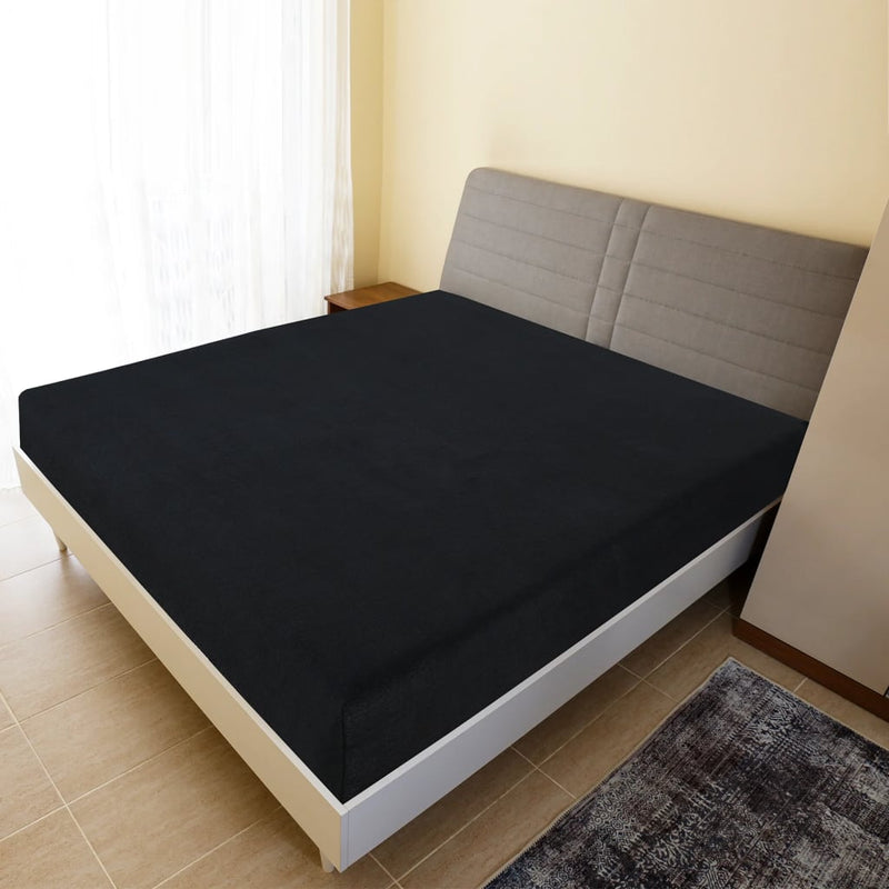 Load image into Gallery viewer, Vidaxl hoeslaken jersey 160x200 cm katoen zwart