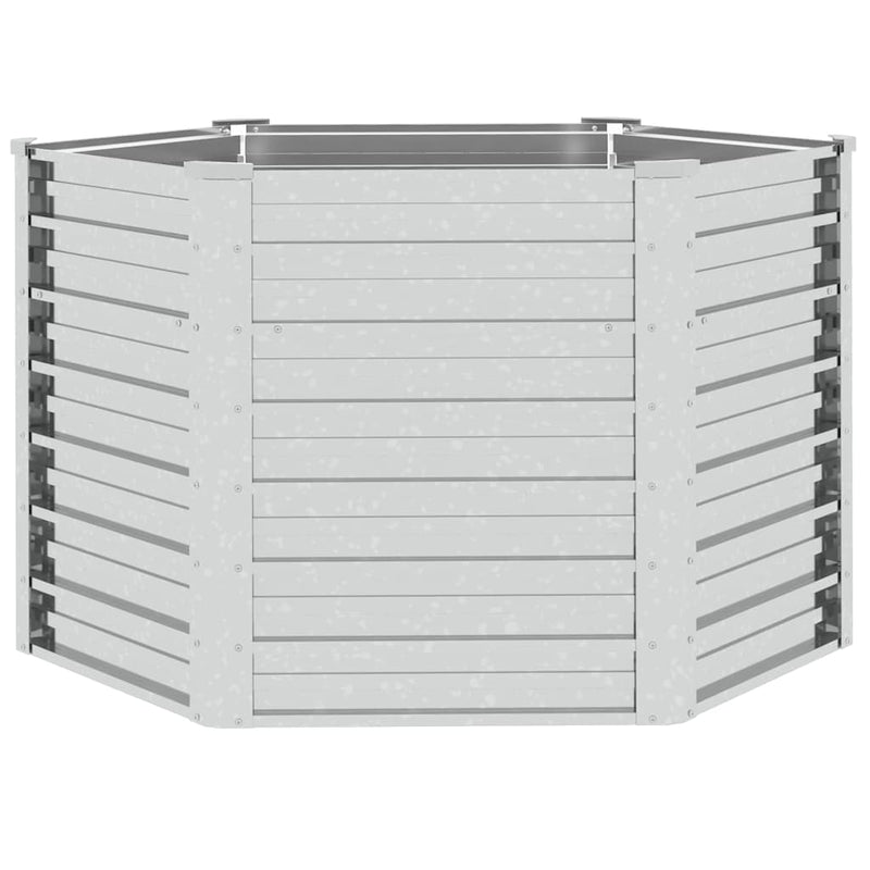 Load image into Gallery viewer, Vidaxl plantenbak verhoogd 129x77 cm gegalvaniseerd staal zilverkleur
