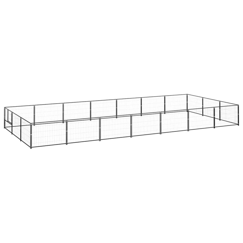 Load image into Gallery viewer, VidaXL Hondenkennel 21 m² staal zwart