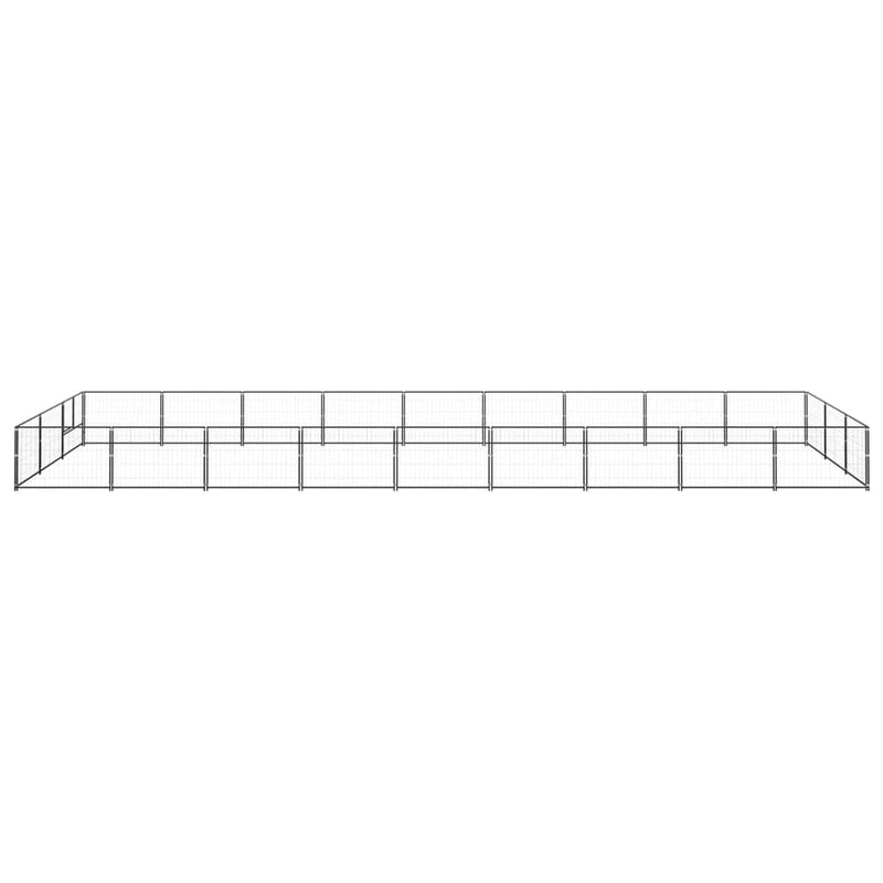 Load image into Gallery viewer, VidaXL Hondenkennel 27 m² staal zwart