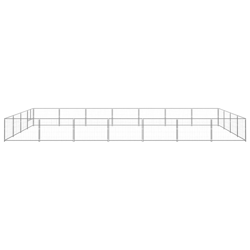 Load image into Gallery viewer, VidaXL Hondenkennel 28 m² staal zilverkleurig