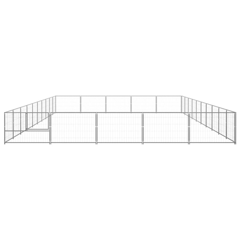 Load image into Gallery viewer, VidaXL Hondenkennel 50 m² staal zilverkleurig