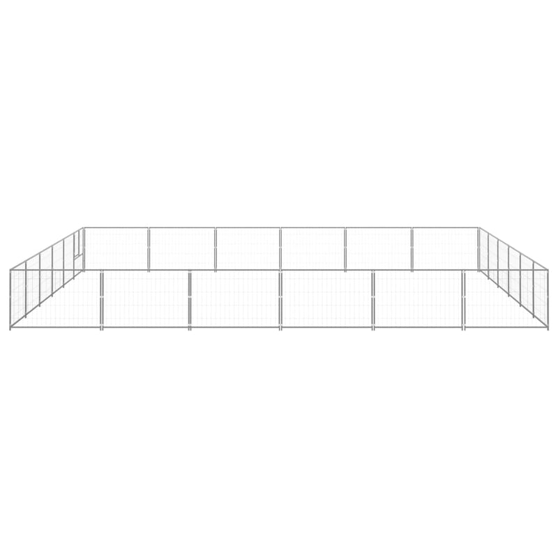 Load image into Gallery viewer, VidaXL Hondenkennel 36 m² staal zilverkleurig
