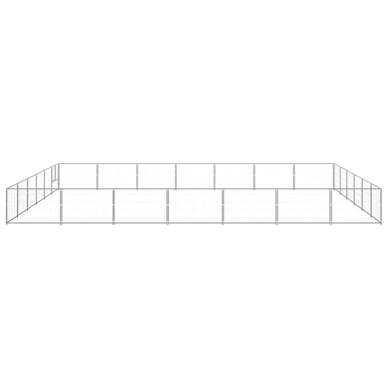 Load image into Gallery viewer, VidaXL Hondenkennel 42 m² staal zilverkleurig