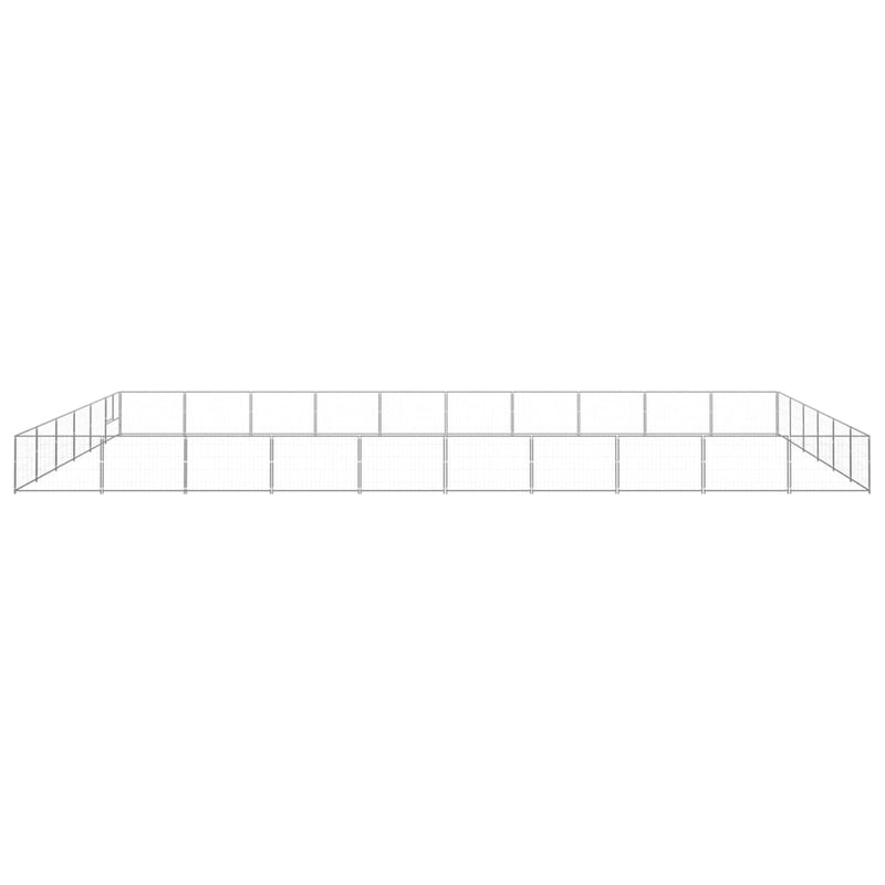 Load image into Gallery viewer, VidaXL Hondenkennel 60 m² staal zilverkleurig