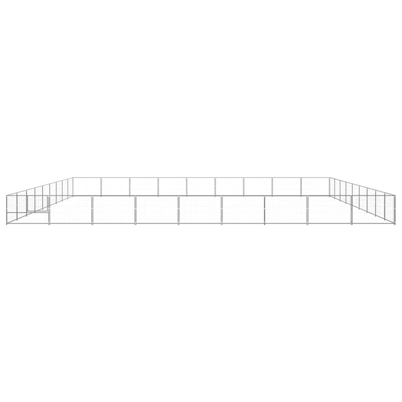 Load image into Gallery viewer, VidaXL Hondenkennel 81 m² staal zilverkleurig