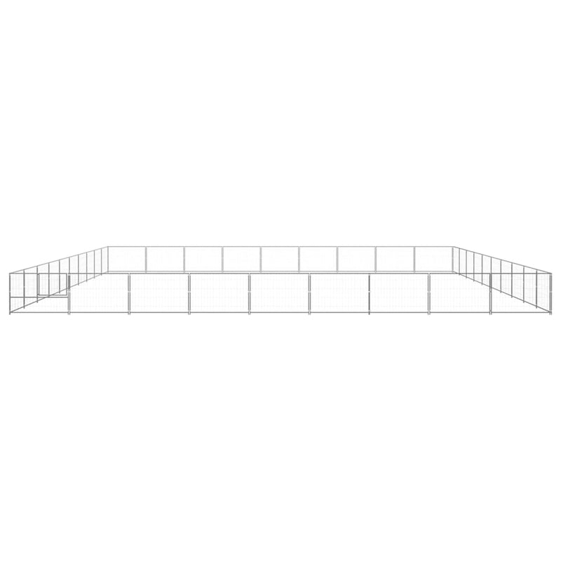 Load image into Gallery viewer, VidaXL Hondenkennel 90 m² staal zilverkleurig