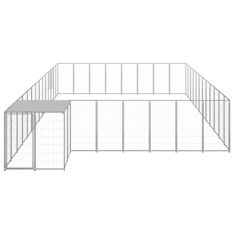 Load image into Gallery viewer, VidaXL Hondenkennel 30,25 m² staal zilverkleurig
