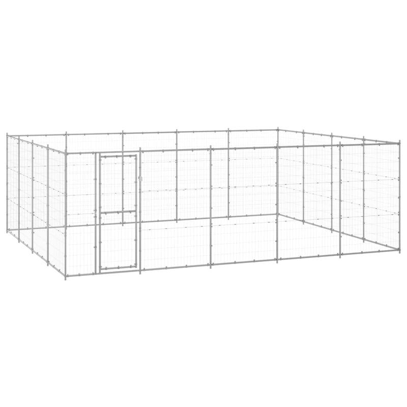 Load image into Gallery viewer, VidaXL Hondenkennel 24,2 m² gegalvaniseerd staal