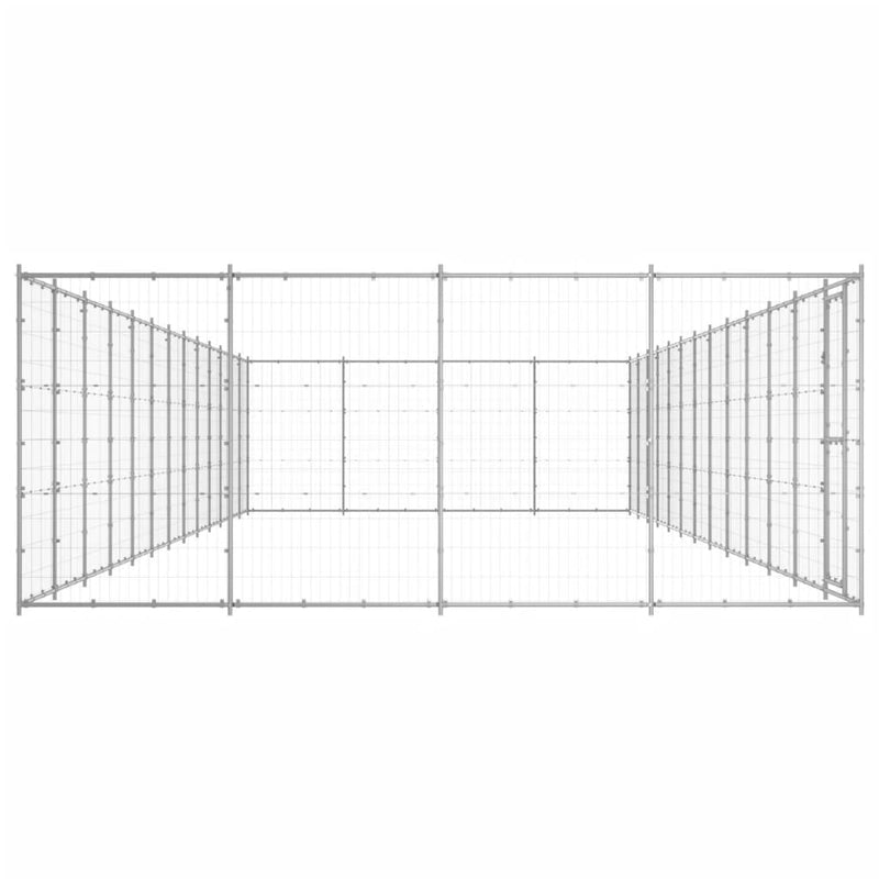 Load image into Gallery viewer, VidaXL Hondenkennel 53,24 m² gegalvaniseerd staal