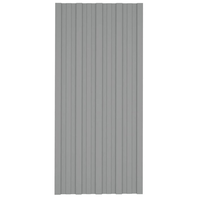 Load image into Gallery viewer, Vidaxl dakpanelen 12 st 100x45 cm gegalvaniseerd staal grijs