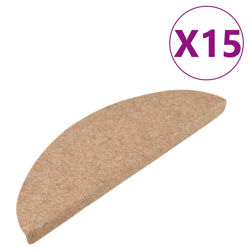 Load image into Gallery viewer, Vidaxl trapmatten zelfklevend 15 st 56x17x3 cm beige