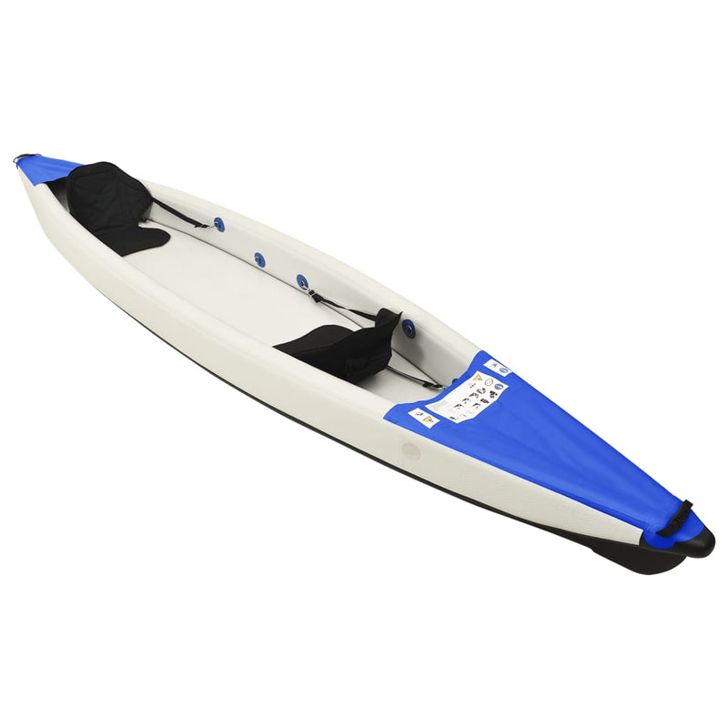 Load image into Gallery viewer, Vidaxl kajak opblaasbaar 424x81x31 cm polyester blauw