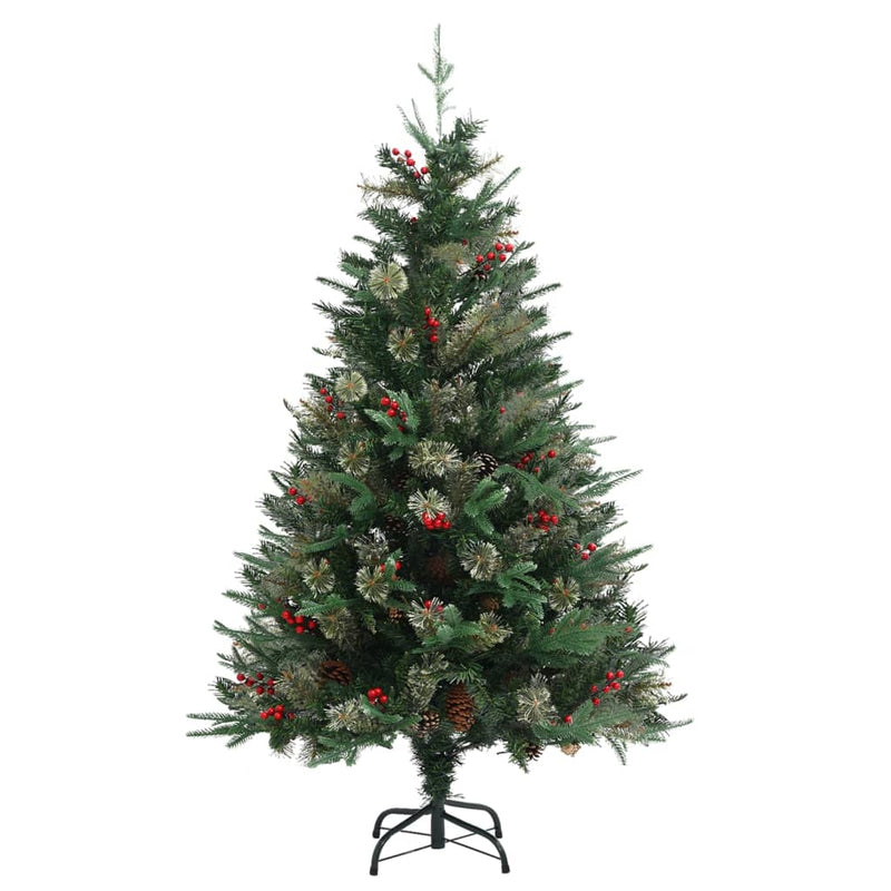 Load image into Gallery viewer, Vidaxl kerstboom met dennenappels 120 cm pvc en pe groen