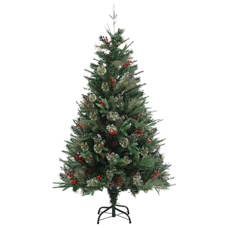 Load image into Gallery viewer, Vidaxl kerstboom met dennenappels 150 cm pvc en pe groen