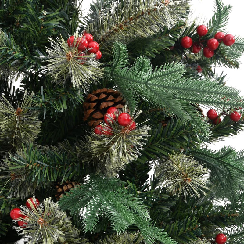 Load image into Gallery viewer, Vidaxl kerstboom met dennenappels 195 cm pvc en pe groen