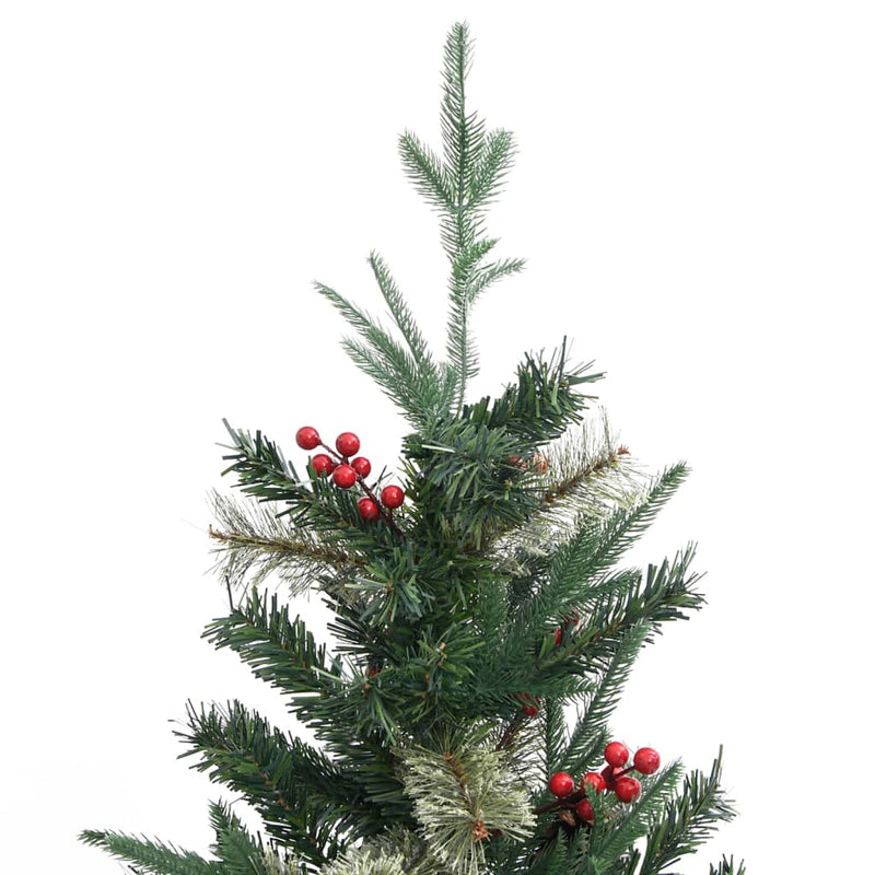 Load image into Gallery viewer, Vidaxl kerstboom met dennenappels 225 cm pvc en pe groen