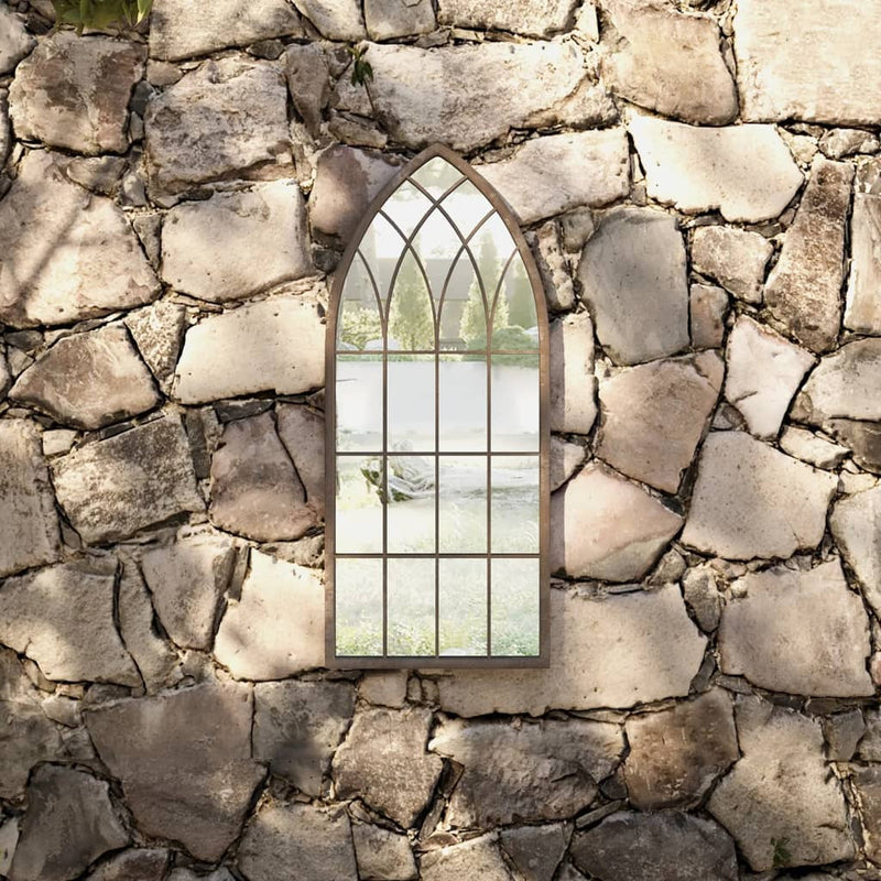 Load image into Gallery viewer, Vidaxl tuinspiegel 70x30 cm ijzer zandkleurig