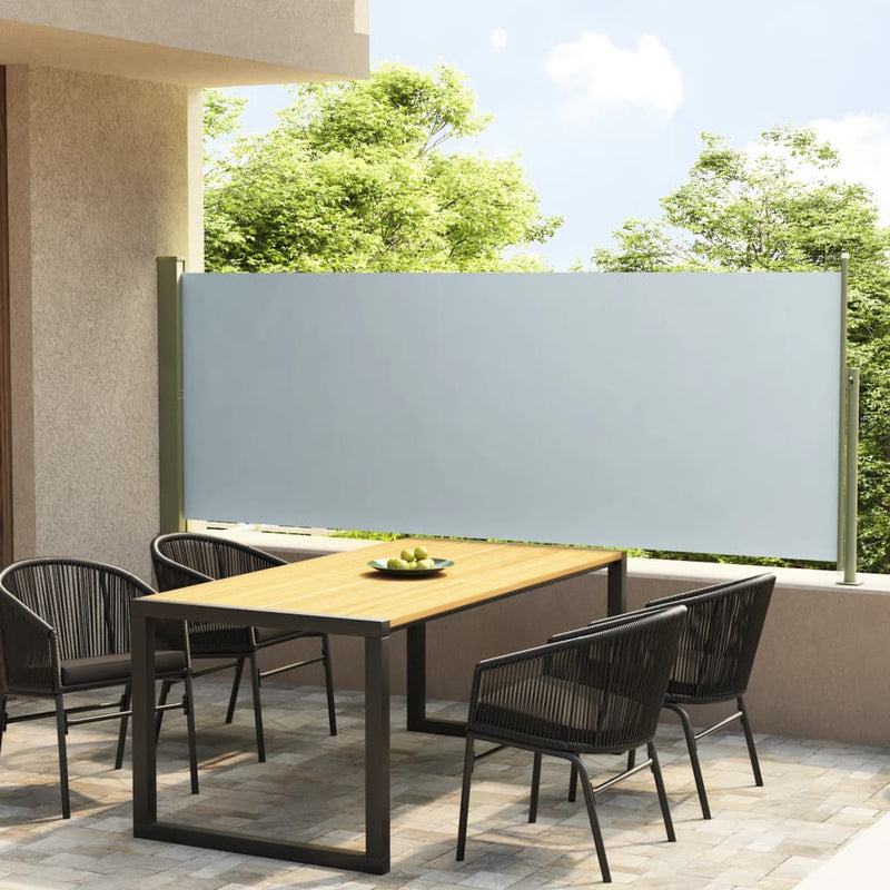 Load image into Gallery viewer, VidaXL Tuinscherm uittrekbaar 117x300 cm grijs