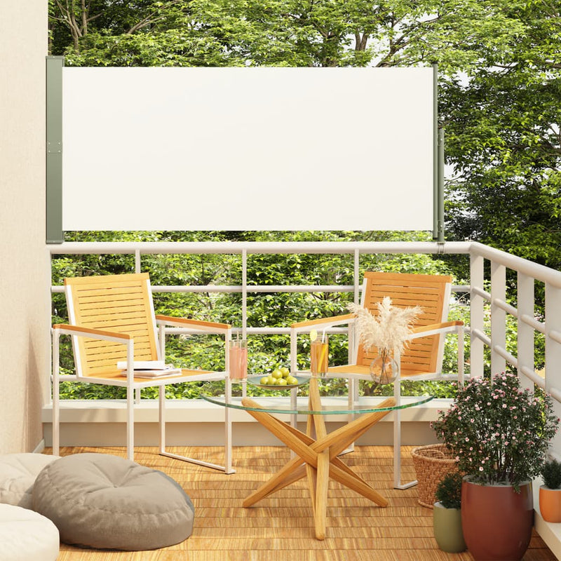 Load image into Gallery viewer, Vidaxl tuinscherm uittrekbaar 140x300 cm crème