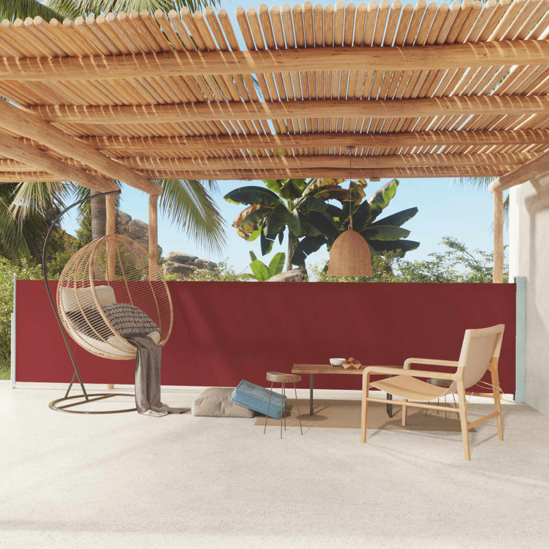 Load image into Gallery viewer, Vidaxl tuinscherm uittrekbaar 117x600 cm rood