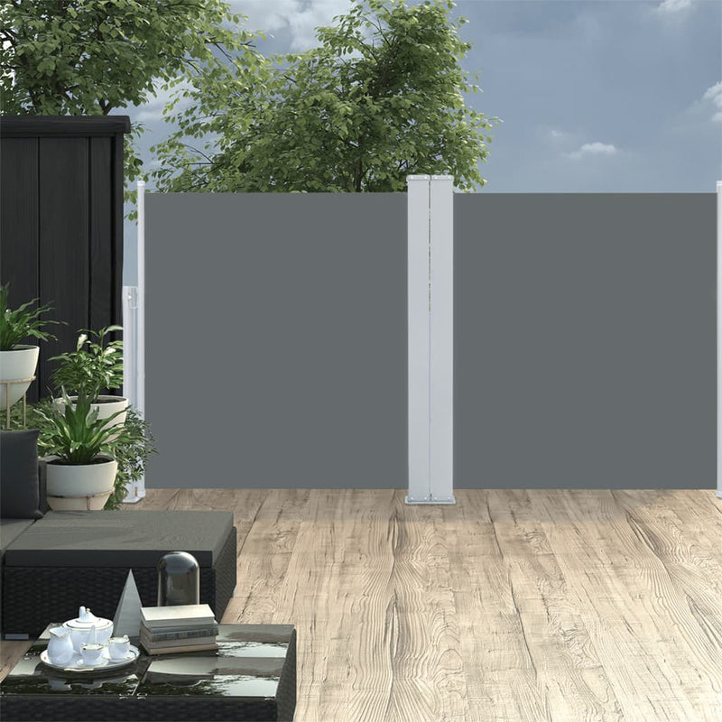 Load image into Gallery viewer, VidaXL Windscherm uittrekbaar 117x600 cm antracietkleurig