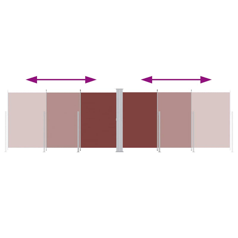 Load image into Gallery viewer, Vidaxl windscherm uittrekbaar 180x600 cm bruin