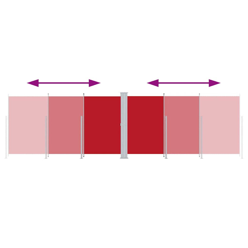 Load image into Gallery viewer, Vidaxl windscherm uittrekbaar 180x600 cm rood