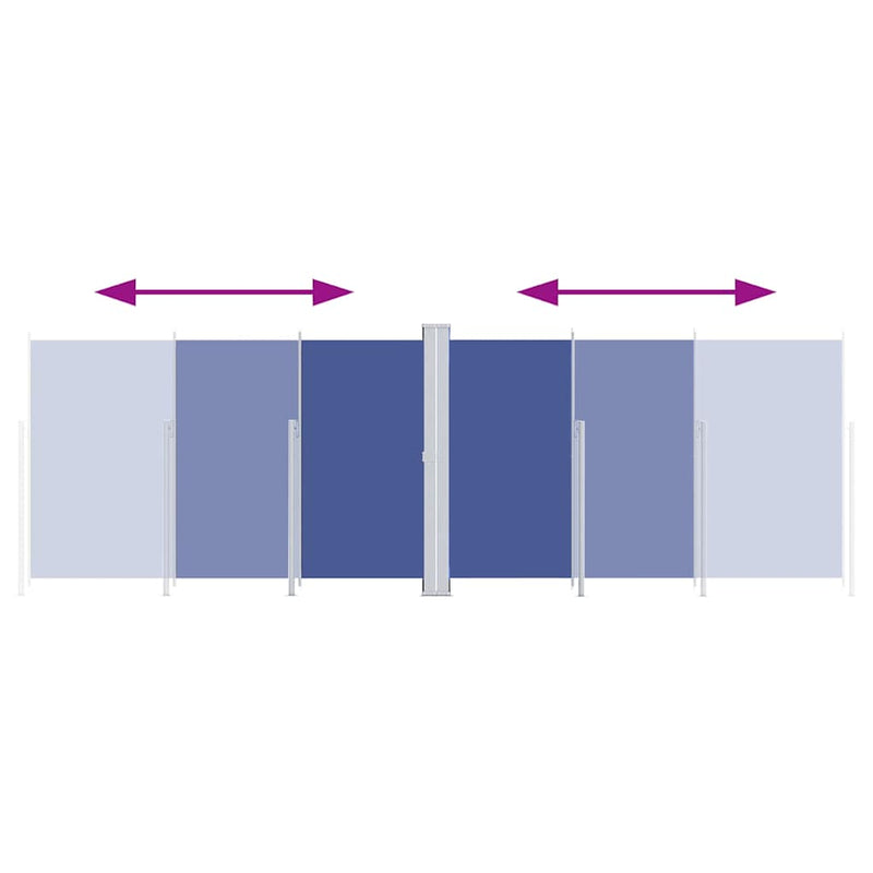 Load image into Gallery viewer, Vidaxl windscherm uittrekbaar 200x600 cm blauw