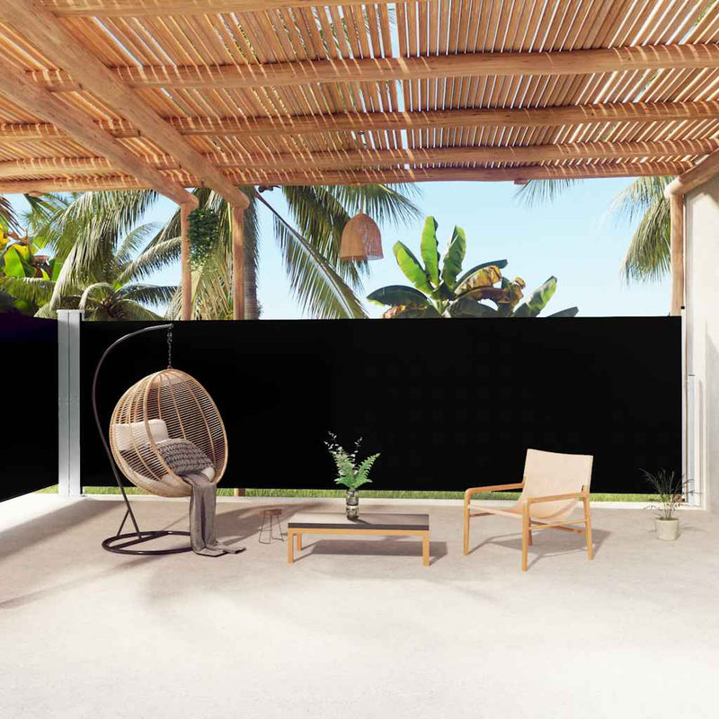 Load image into Gallery viewer, Vidaxl windscherm uittrekbaar 180x1000 cm zwart