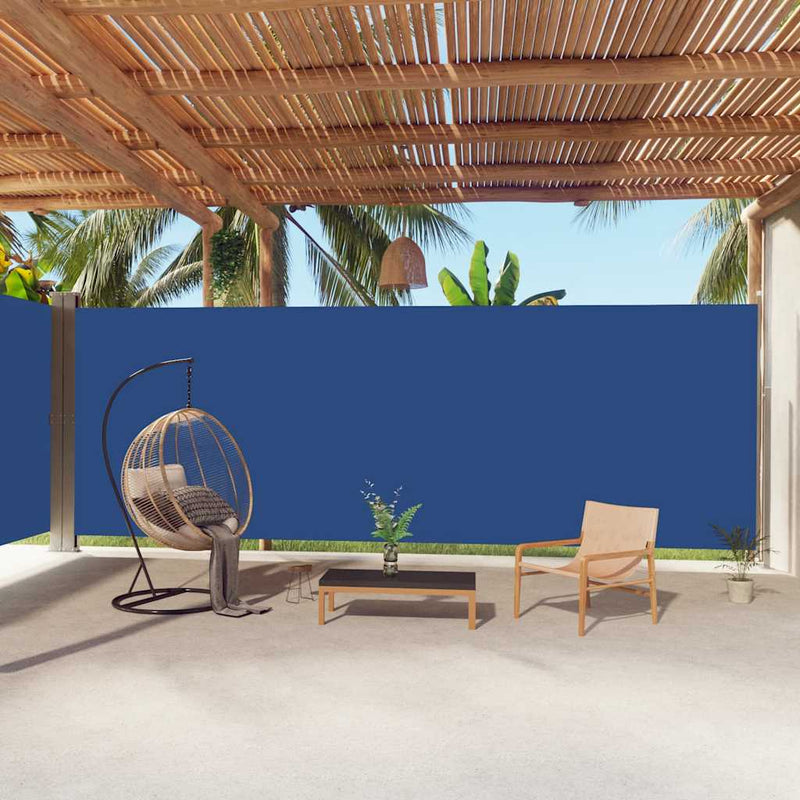 Load image into Gallery viewer, Vidaxl windscherm uittrekbaar 220x1000 cm blauw