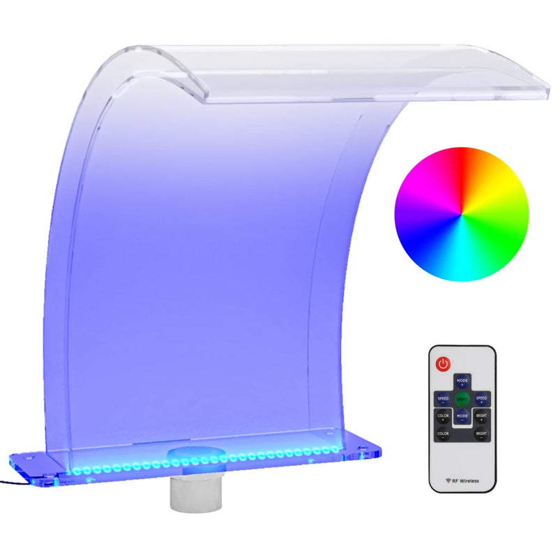 Load image into Gallery viewer, Vidaxl zwembadfontein met rgb led's 50 cm acryl