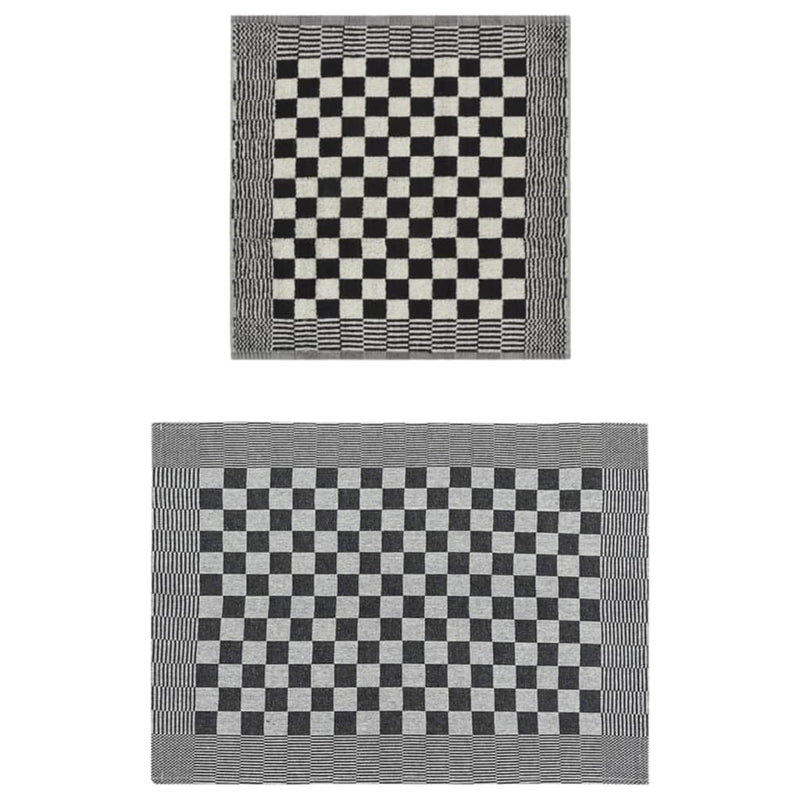 Load image into Gallery viewer, Vidaxl 20-delige keukendoekenset katoen zwart en wit