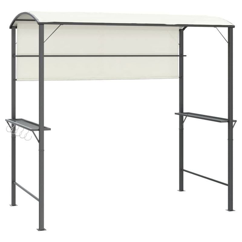 Load image into Gallery viewer, Vidaxl prieel met dak 220x110x200 cm crèmekleurig