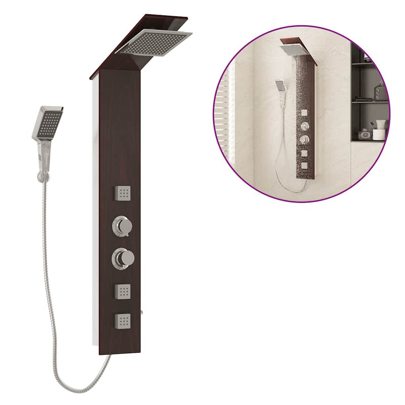 Load image into Gallery viewer, Vidaxl douchepaneelsysteem glas bruin