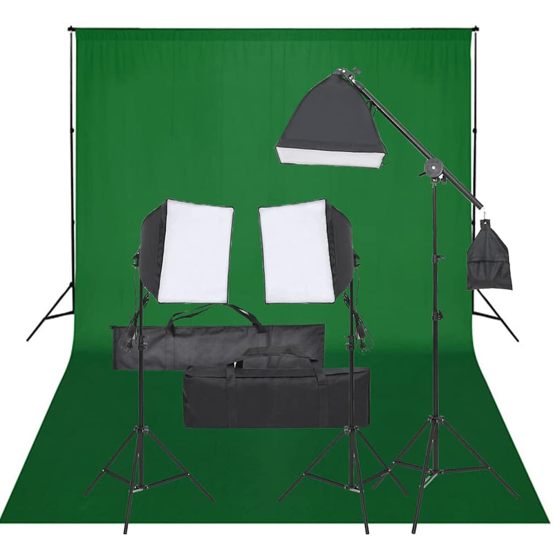 Load image into Gallery viewer, Vidaxl fotostudioset met verlichtingsset en achtergrond