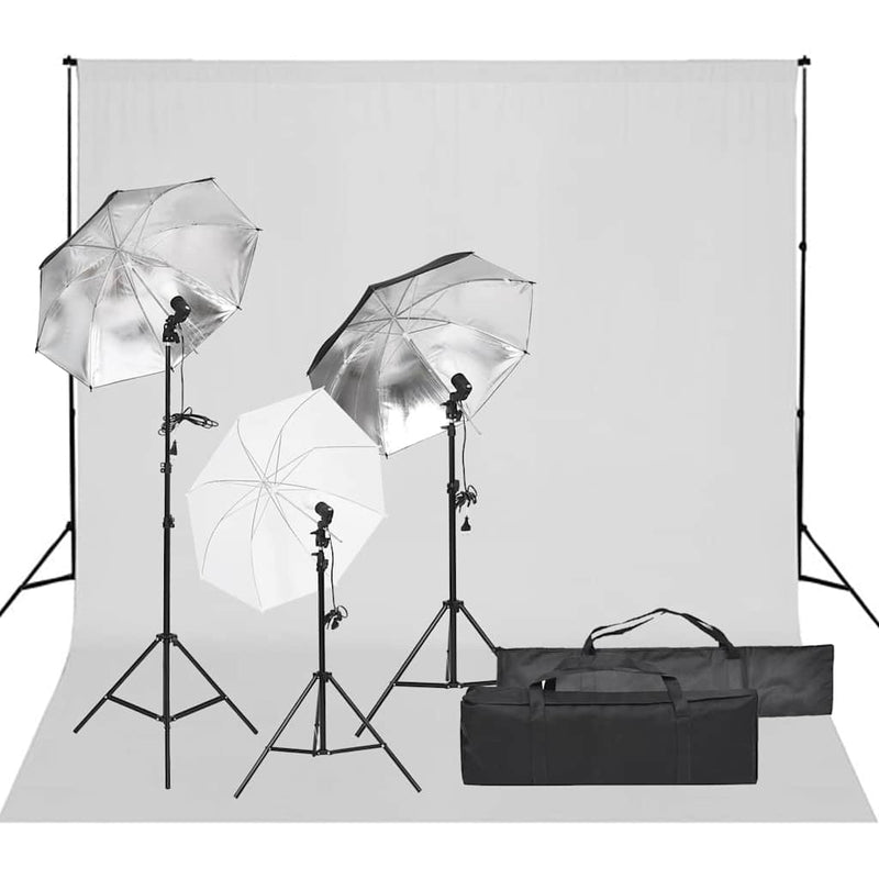 Load image into Gallery viewer, Vidaxl fotostudioset met verlichtingsset en achtergrond
