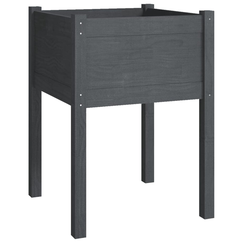 Load image into Gallery viewer, Vidaxl plantenbak 50x50x70 cm massief grenenhout grijs