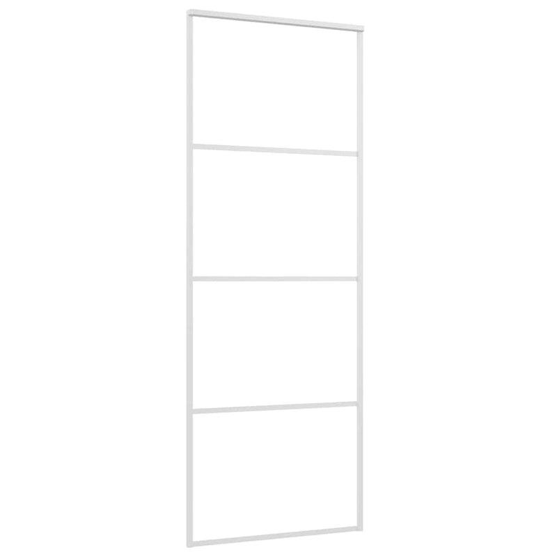 Load image into Gallery viewer, Vidaxl schuifdeur 76x205 cm esg-glas en aluminium wit