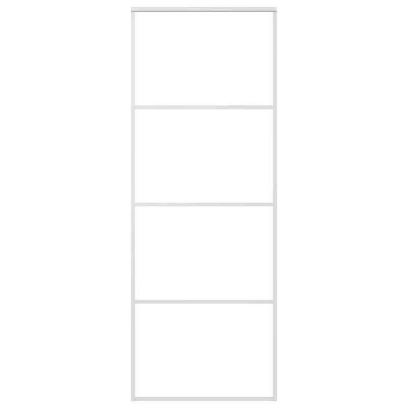 Load image into Gallery viewer, Vidaxl schuifdeur 76x205 cm mat esg-glas en aluminium wit