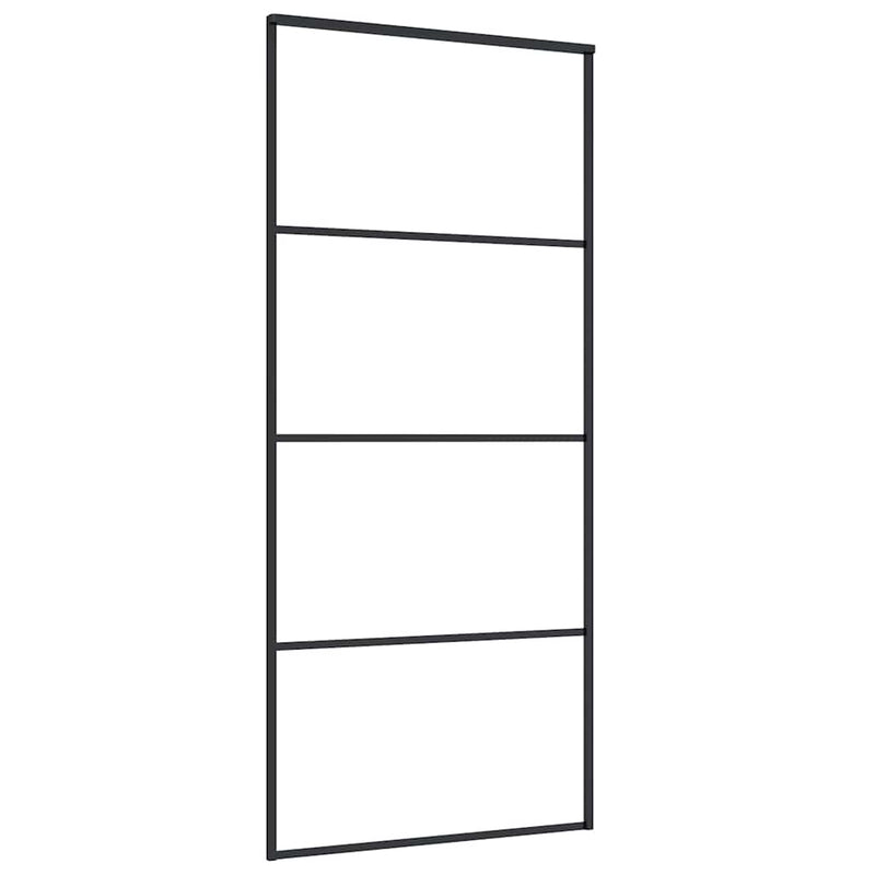 Load image into Gallery viewer, Vidaxl schuifdeur 90x205 cm mat esg-glas en aluminium zwart