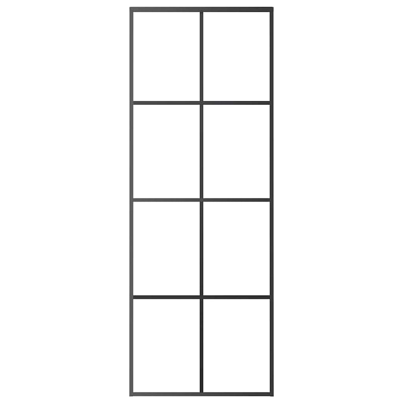 Load image into Gallery viewer, Vidaxl schuifdeur 76x205 cm esg-glas en aluminium zwart